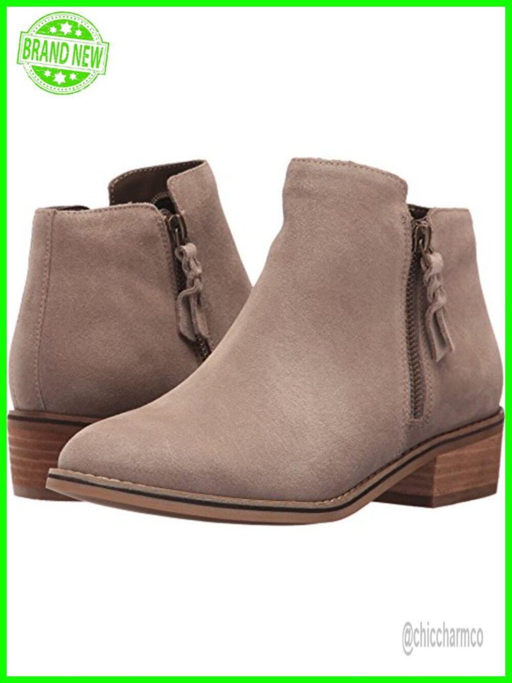 Waterproof Suede Ankle Bootie with Side Zip – Casual Comfort